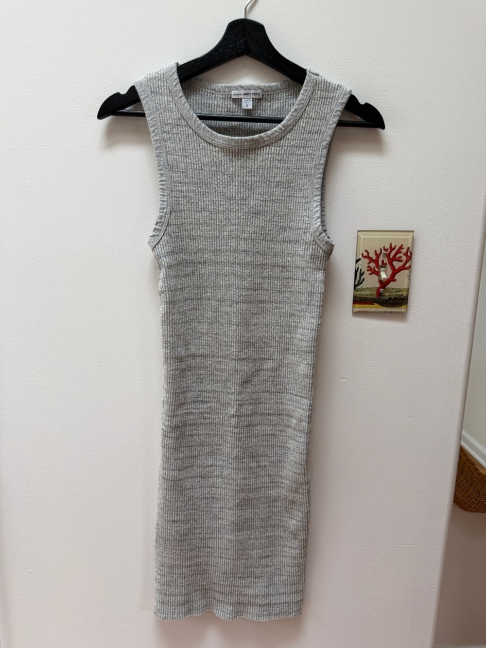 James Perse ribbed stretch sleeveless dress